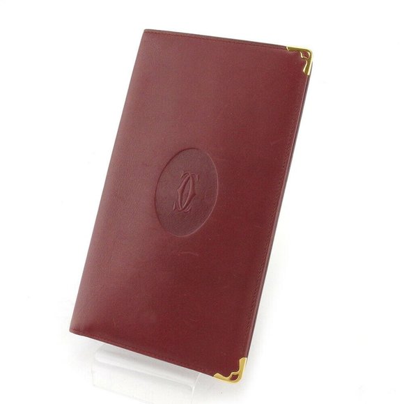 Cartier Handbags - Cartier length wallet mast line Bordeaux leather Authentic used